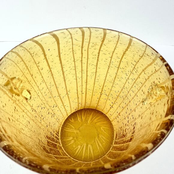 Venini For Disaronno Small Amber Ice Bucket Mid Century Art Glass - Picture 5 of 6